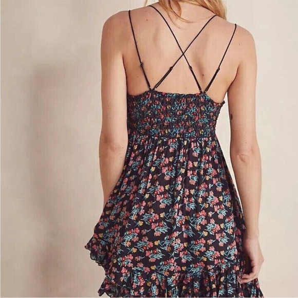 NEW Free People One Adella Printed Slip Mini Crochet Lace Dress - Picture 13 of 15